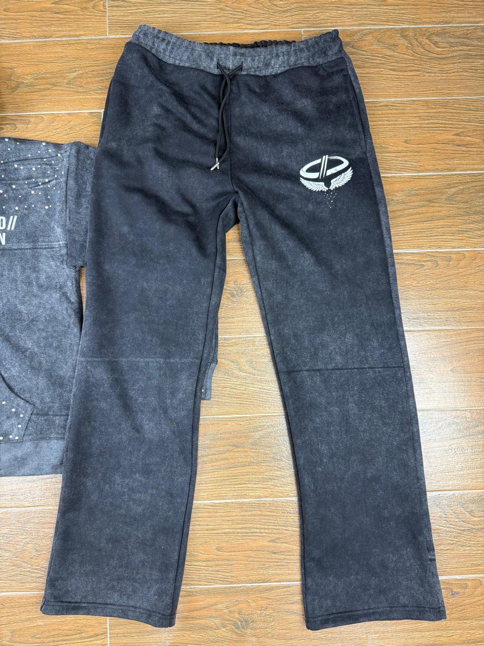 Black zip up jacket & sweats set