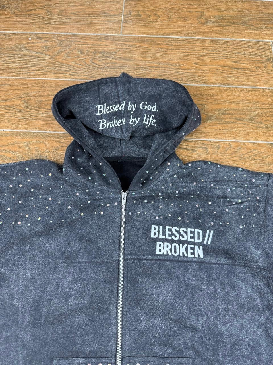Black zip up jacket & sweats set